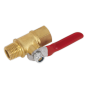 Lever Ball Valve 1/4"BSPT (M) x 1/4"BSP (F) Sealey Part No. SA906