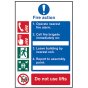 Fire Action Procedure - PVC 200 x 300mm by Scan - 175