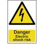 Danger Electric Shock Risk - PVC 200 x 300mm by Scan - 750