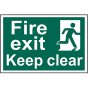 Fire Exit Keep Clear - PVC 300 x 200mm by Scan - 1513
