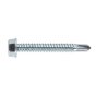 Self Drilling Screw 6.3 x 50mm Hex Head Zinc DIN 7504K Pack of 100 Sealey Part No. SDHX6350