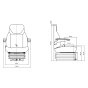 Mechanical Suspension Adjustable Seat for Mini Excavators and Telehandlers