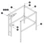 Railings - Full/Saloon Gate for Skyjack SJ20 E Vertical Mast