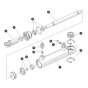 Steer Cylinder for Skyjack SJ4740 E C103007000 - C103999999 DC Scissor Lift