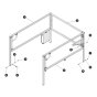 Extension Platform Railing for Skyjack SJ6832 (B200000001 - B200999999) RT Scissor Lift