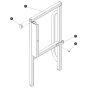 Right Rear Platform Railing for Skyjack SJ6832 (B200000001 - B200999999) RT Scissor Lift