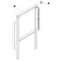 Left Rear Platform Railing for Skyjack SJ6832 RTE (B201000001 - B201999999) RT Scissor Lift