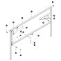 Right Extension Railing for Skyjack SJ6832 RTE (B201000001 - B201999999) RT Scissor Lift