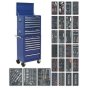 Tool Chest Combination 14 Drawer with Ball Bearing Slides - Blue & 1179pc Tool Kit Sealey Part No. SPTCCOMBO1