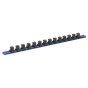 Socket Retaining Rail with 14 Clips Aluminium 1/2"Sq Drive Sealey Part No. SR1214