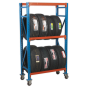 Two Level Mobile Tyre Rack 200kg Capacity Per Level Sealey Part No. STR007