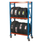 Two Level Mobile Tyre Rack 200kg Capacity Per Level Sealey Part No. STR007