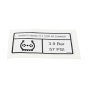 Decal Tyre Pressure Starco 3.9 Bar for Terex TA3H, TA3SH & TA3.5SH Dumpers - OEM No. T131816