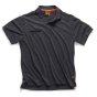 Scruffs Worker Polo Shirt - Button Collar easy care Graphite fabric - Large
