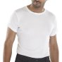 Thermal Vest Base Layer Short Sleeve Polyester Viscose Fabric White MED