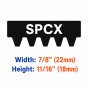 "SPCX" Toothed V-Belts