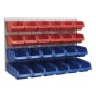 Bin & Panel Combination 24 Bins - Red/Blue Sealey Part No. TPS132