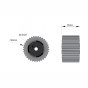 Ribbed Wobble Rollers 120Dia x 26.5mm Bore fits Boat Trailer Brackets