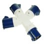 230V 16Amp 3Way Hook-Up Splitter fits Multiple Cables for Caravans