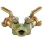 Twin Tap Outlet 3/4" Female Inlet with Twin Coupling Outlet and Shut Off Taps