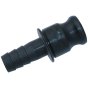 Plastic Camlock Male to  2" Hose Tail Coupling