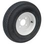 Trailer Tyre & Pressed Steel Rim 400 x 8" - 4" PCD