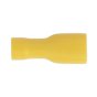 Fully Insulated Terminal 6.3mm Female Yellow Pack of 100 Sealey Part No. YT11