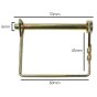 Square Type Rotovator/Pipe Clip 6mm (1/4") Pin Diameter x 70mm (2 3/4") Pin Length