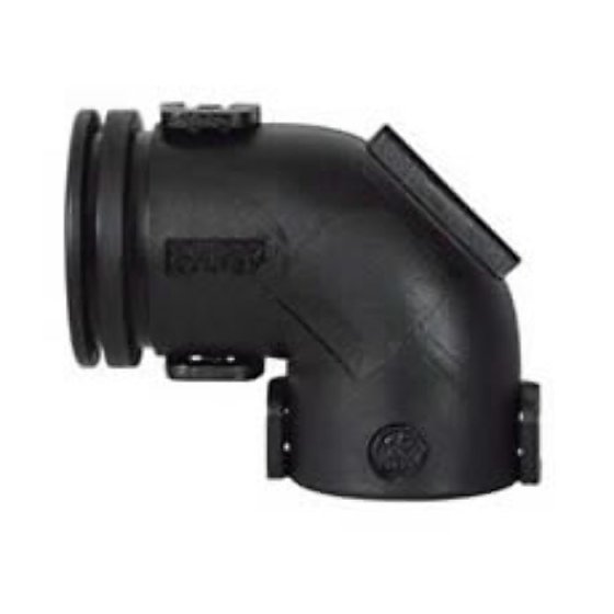 Black Nylon Unsealed 90 degree Elbow Connector - 17NW - Each - 0-327-03