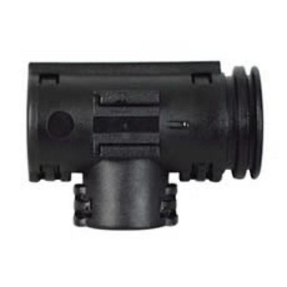 Black Nylon Unsealed T-Piece Connector - 10 x 7.5 x 7.5NW - Each - 0-327-40