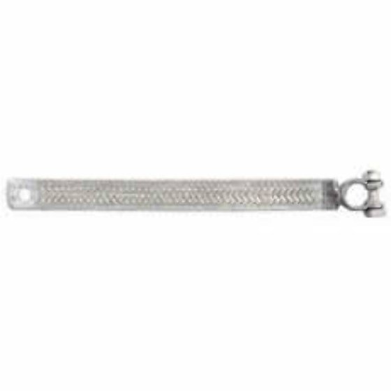 Universal 225mm Flat Tinned Copper Earth Strap - 32/16/0.20mm 110A - Each - 5-395-09