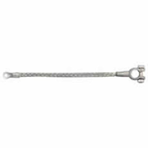 Universal 225mm Round Tinned Copper Earth Strap - 24/9/0.30mm 110A - Each - 5-401-09