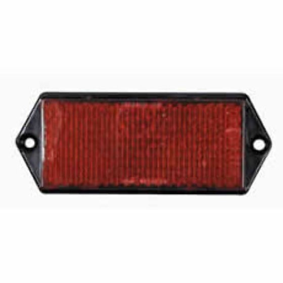 Red 102x44mm Two Hole Fixing Reflector (Pack of 10) - 0-505-05