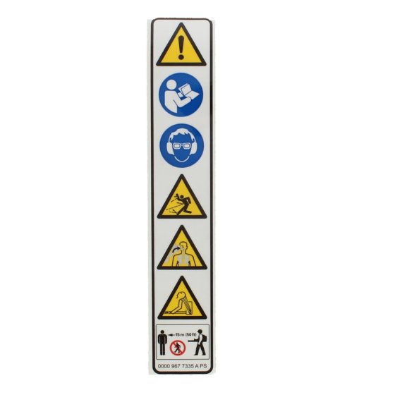 Warning pictogram - Genuine Stihl OEM No. 0000 967 7335