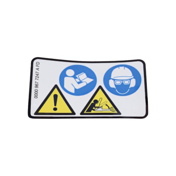 Warning Pictogram MS for Stihl MS720, MS780 Chainsaws - 0000 967 3662