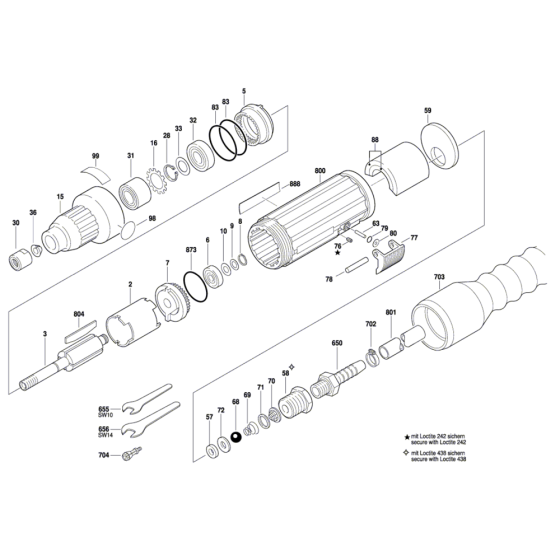 290 W Grinder Assembly