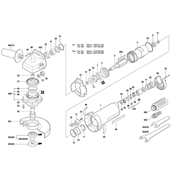 Bosch Angle Grinder Assembly