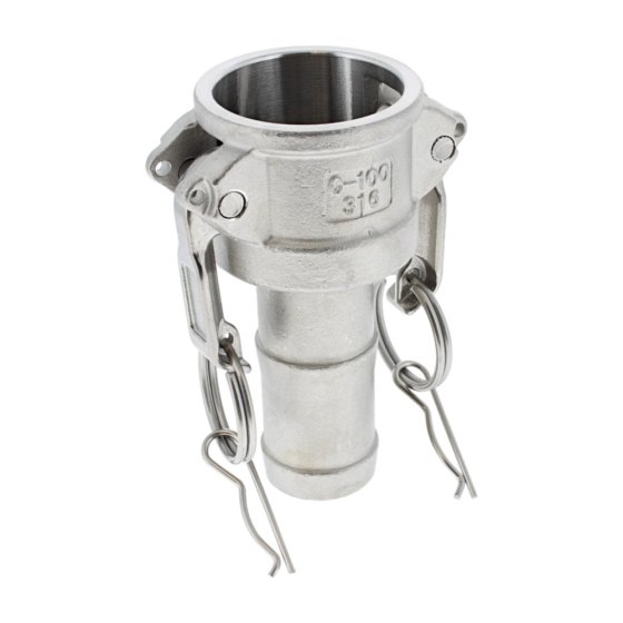 1" Type C Camlock X Hosetail Stainless Steel