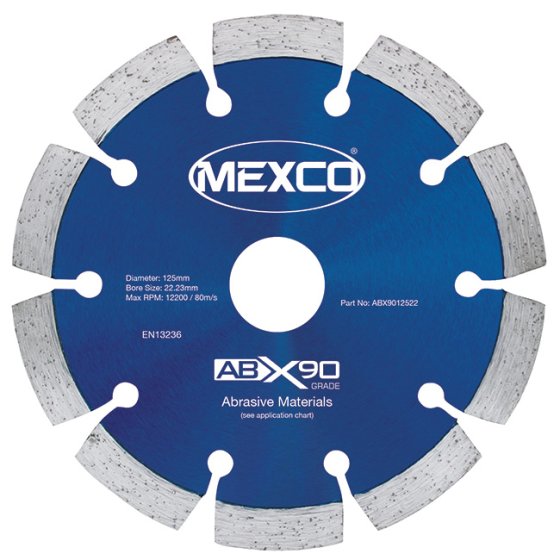 Mexco 125mm Diamond Blade Abrasive Materials X90 Grade