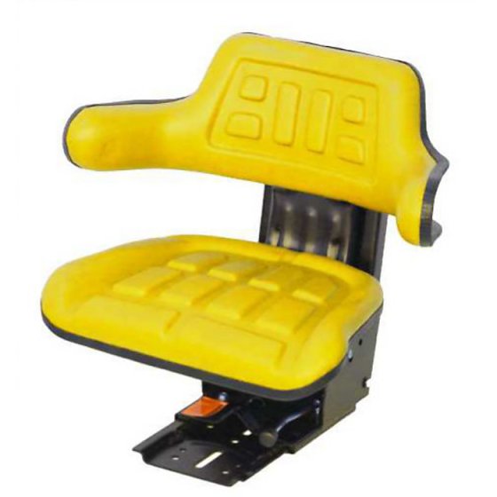Wrap Around Arm Rear Suspension Seat Yellow PVC