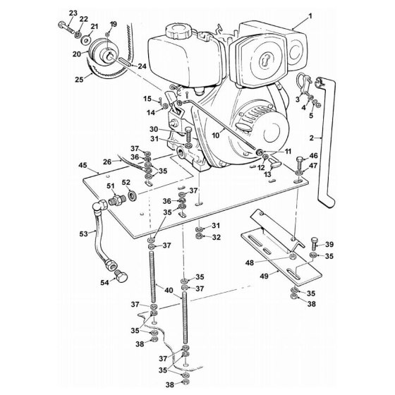Engine & Mounts for Yanmar L40/L48