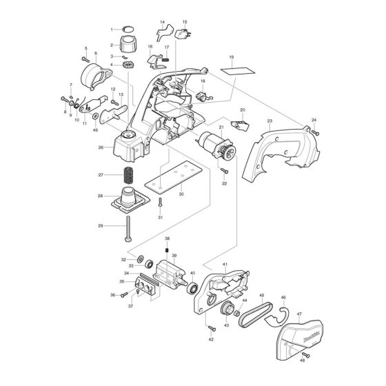 Makita 1051DWDE Planer Assembly