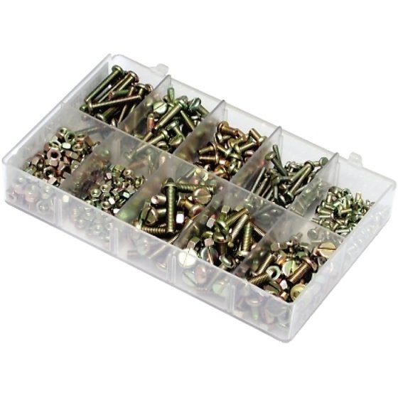 Steel Machine Screws & Nuts - Pan Head, Assorted Box (235 sets)