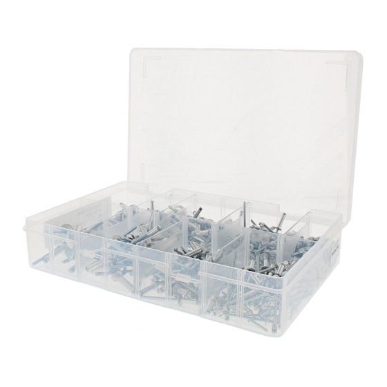 Assorted Rivets & Washers Sizes: 1/8-3/16" 350 Pack