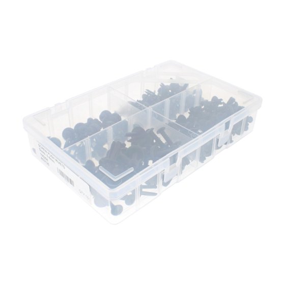 Assorted Screw Push Rivets - Sizes 5-8mm (150 pieces)