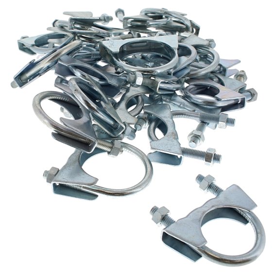 Exhaust Clamps, Various Sizes: 38-50mm, Assorted Pack of 25