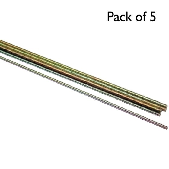 Metric Threaded Bars, Long Lengths, Grade 4.6 Assorted Pack of 5