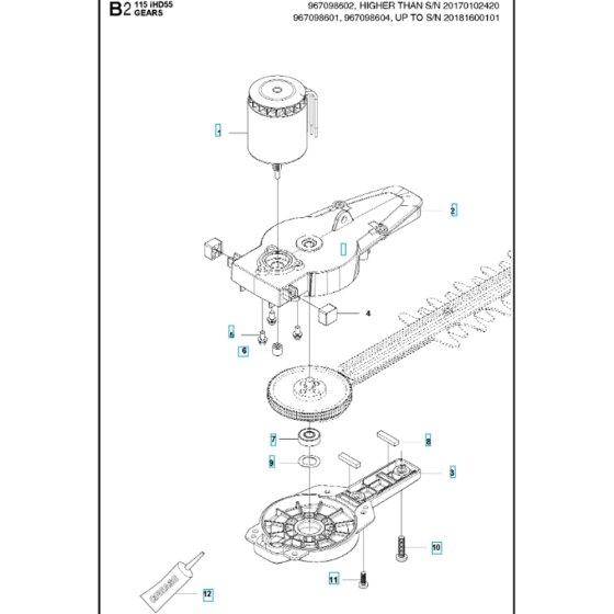 Gears Assembly for Husqvarna