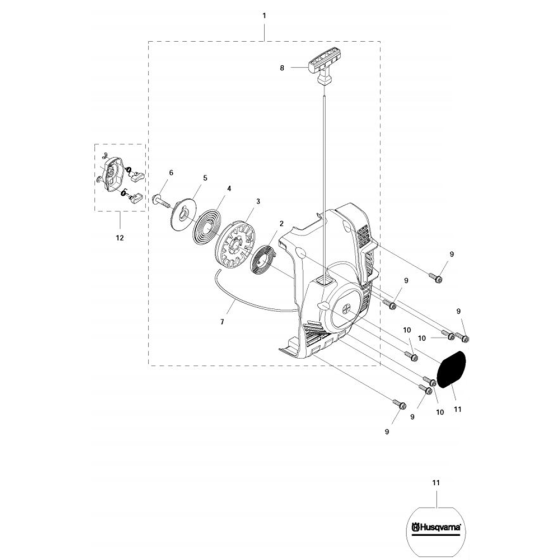 Starter for Husqvarna 122LD