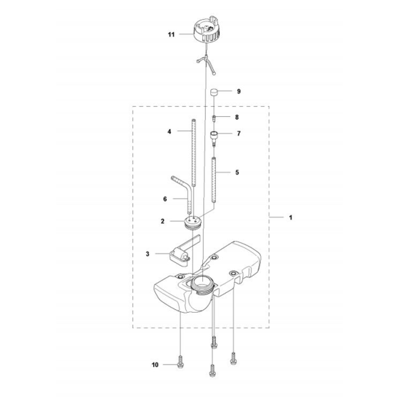 Fuel Tank for Husqvarna 122 LDx